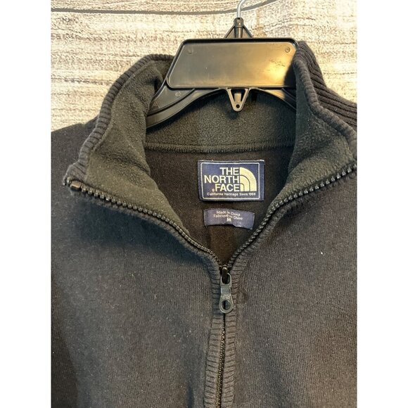 The North Face Mens Black 1/4 Zip Pullover Sweater Size M - Picture 2 of 3